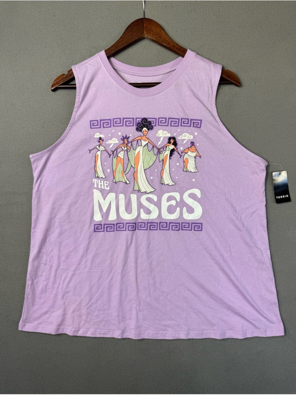 Disney ‘The Muses’ Tank, Torrid, Lavender Graphic Muscle Tank, NWT(small flaw) - Picture 4 of 16